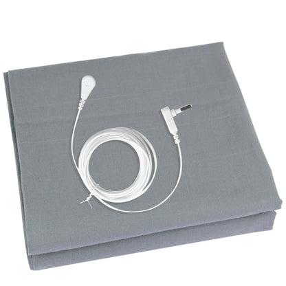 10% Silver Fiber Grounding Sheet Flat Bedsheet with Grounding Cord Organic Cotton Health Sheet Natural Wellness Release Stress - The Fluff Lab