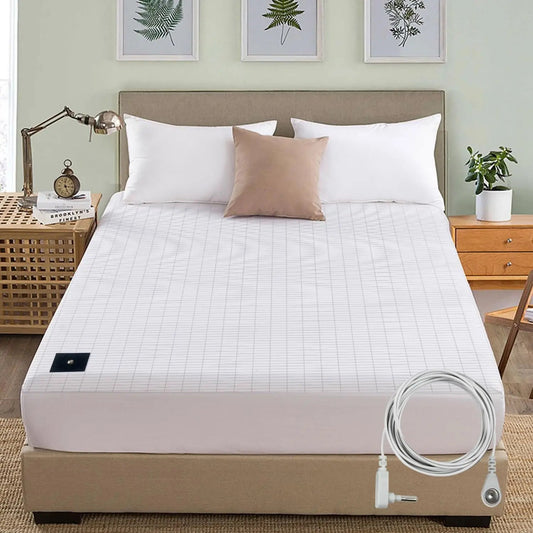 MAXSHARER Earthing fitted sheet Organic cotton with Conductive silver fiber Grounding bed sheet Fitted sheet for Nature Wellness - The Fluff Lab
