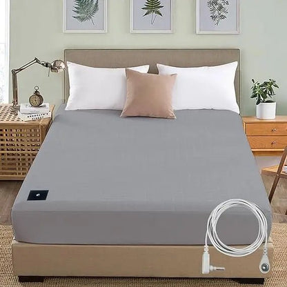 MAXSHARER Earthing fitted sheet Organic cotton with Conductive silver fiber Grounding bed sheet Fitted sheet for Nature Wellness - The Fluff Lab